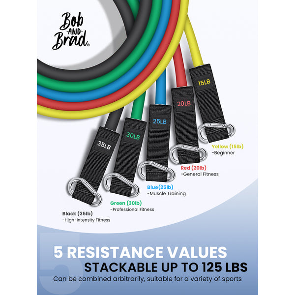 BOB AND BRAD Resistance Bands, Resistance Bands Set for Workout Stackable Up to - Flige
