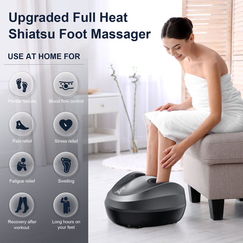 BOB AND BRAD 721 Foot Massager Machine with Heat and Remote (Open Box) - Flige