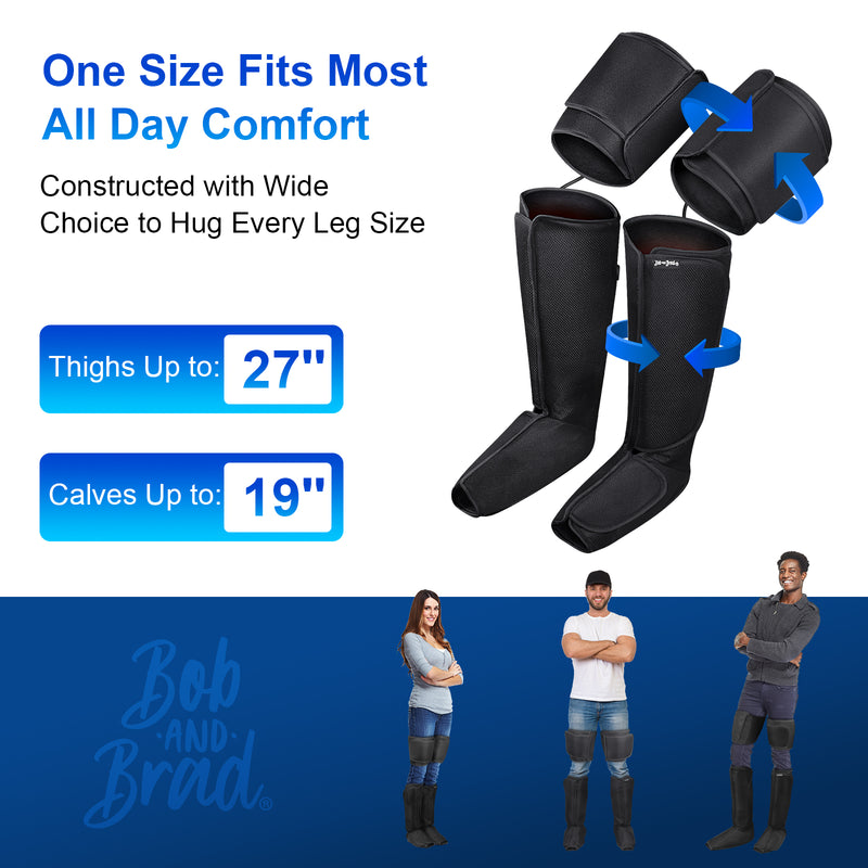 BOB AND BRAD Leg Massager with Heat and Compression, Foot Calf Thigh Leg Compression Massager for Circulation and Pain Relief with LCD Controller - Flige