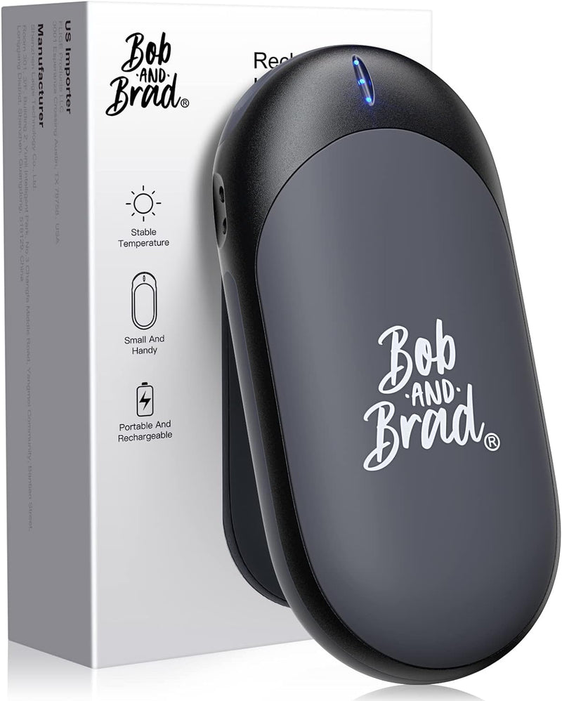 Bob and Brad® Hand Warmer Rechargeable, 10000mAh Portable Pocket Heater, Electric Handwarmer with 3 Levels, 14 Hrs Lasting Heat, Great for Camping, Golf, Hunting, Outdoor, Winter Gifts - Flige