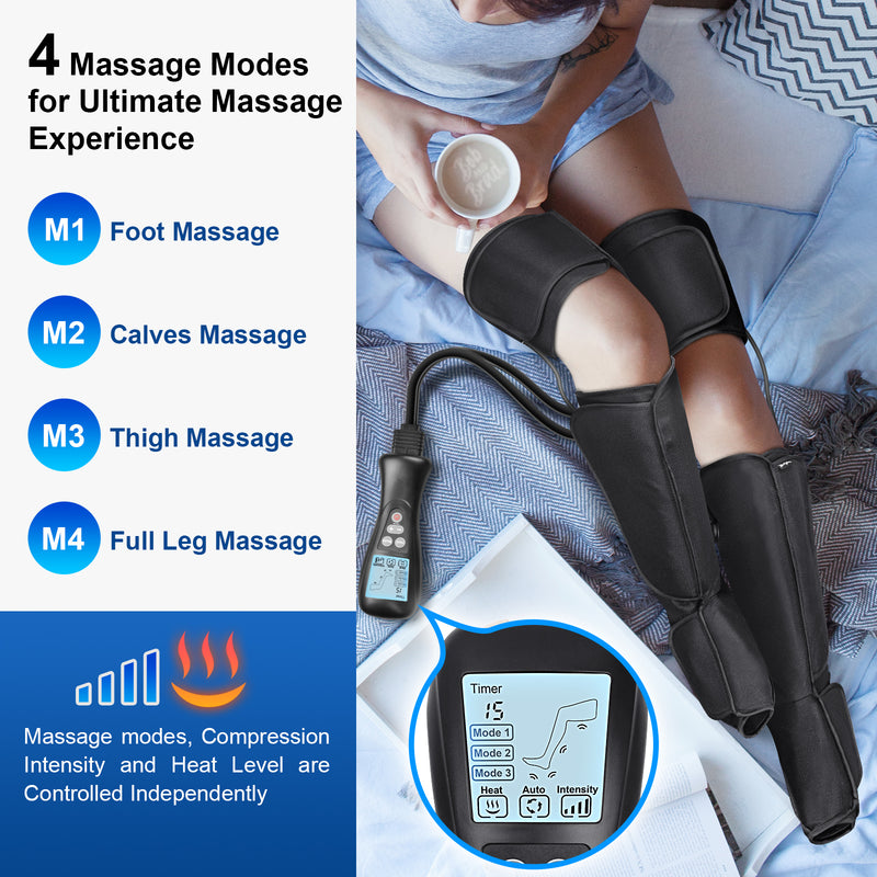 BOB AND BRAD Leg Massager with Heat and Compression (Open Box) - Flige