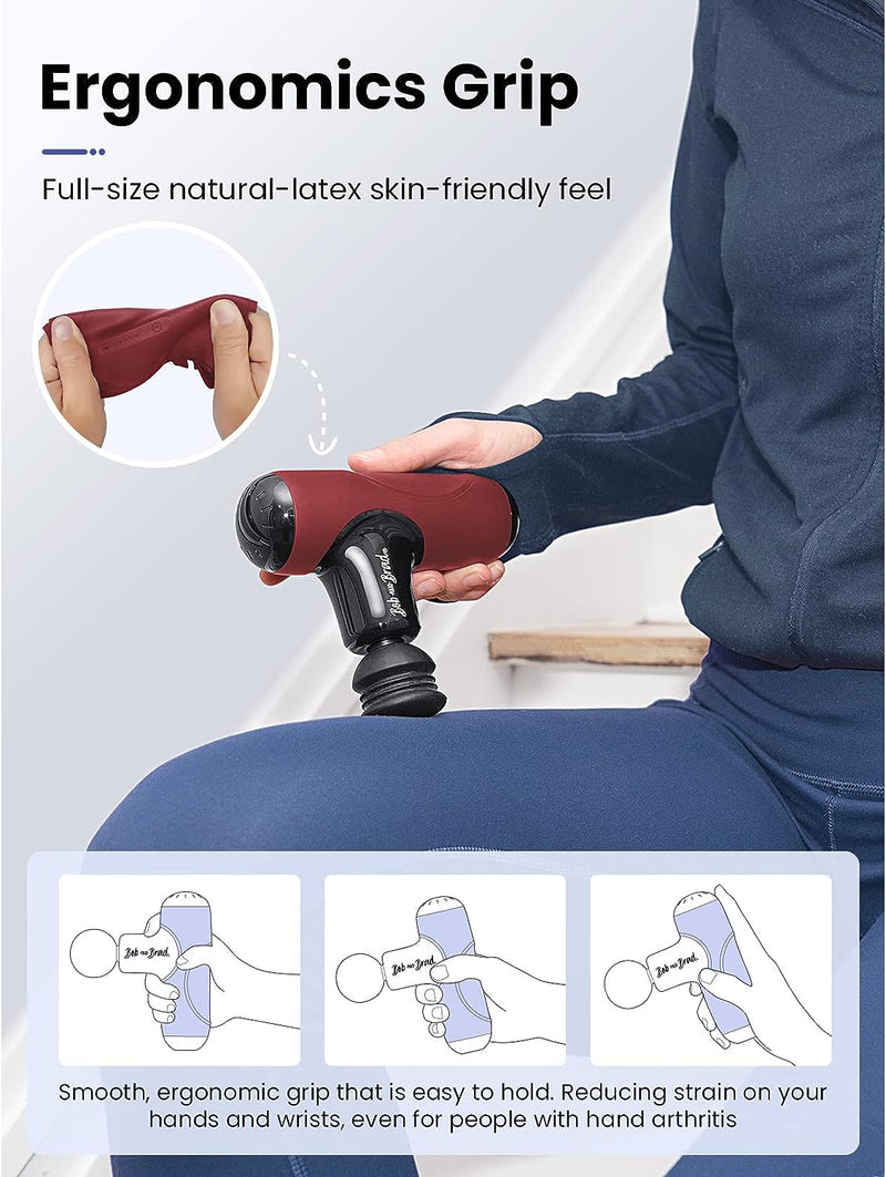 BOB AND BRAD Q2 Mini Massage Gun Deep Tissue, Portable Percussion Muscle Massager Gun (Red) - Flige
