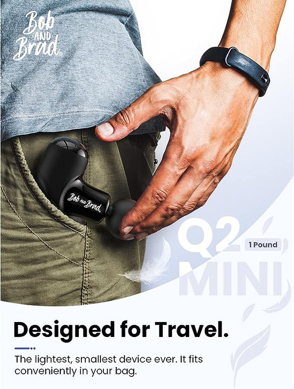 BOB AND BRAD Q2 Mini Pocket-Sized Deep Tissue, Portable Percussion Muscle Massager Gun (Brand New) - Flige