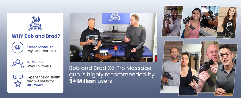 BOB AND BRAD X6 Pro Massage Gun Deep Tissue Percussion with Metal Head for Cold or Heat Therapy (Brand New) - Flige