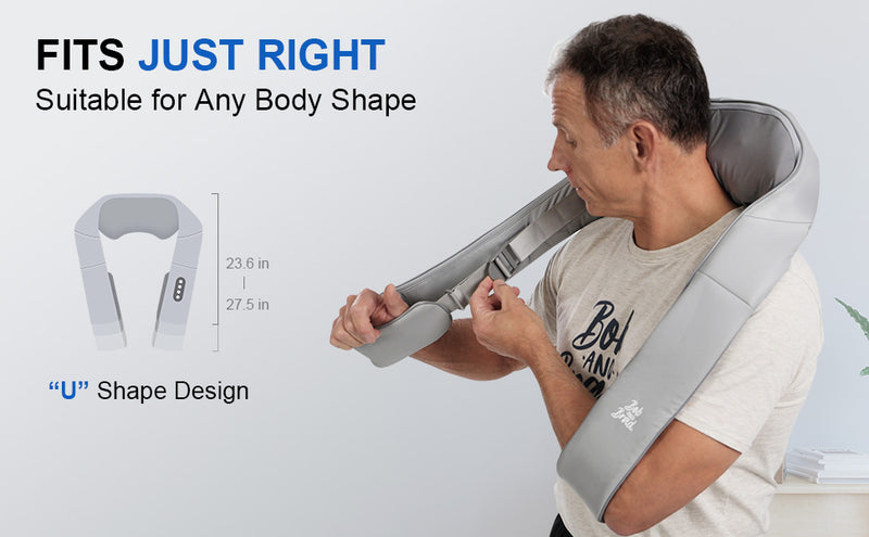 Bob and Brad Neck and Shoulder Massager with Heat (Gray) (Open box)