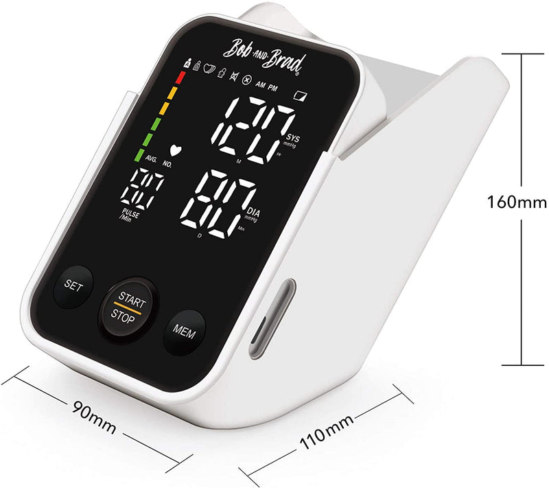 Blood Pressure Monitor - Portable Fully Automatic Digital Upper Arm Blood  Pressure Monitor with Extra Large Cuffs,Large LCD Display BP Monitor for
